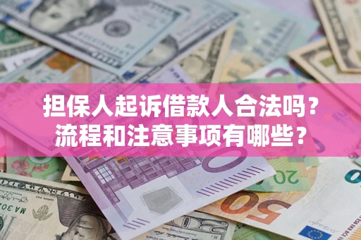 北京担保人起诉借款人合法吗？流程和注意事项有哪些？