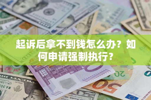 北京起诉后拿不到钱怎么办？如何申请强制执行？