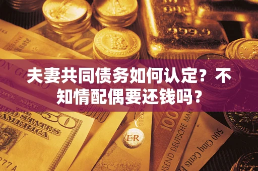 北京夫妻共同债务如何认定？不知情配偶要还钱吗？