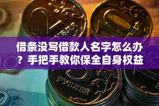 北京借条没写借款人名字怎么办？手把手教你保全自身权益