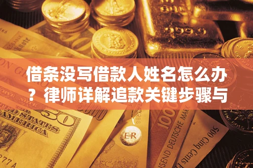 北京借条没写借款人姓名怎么办？律师详解追款关键步骤与证据链构建
