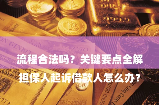 北京

担保人起诉借款人怎么办？流程合法吗？关键要点全解析
