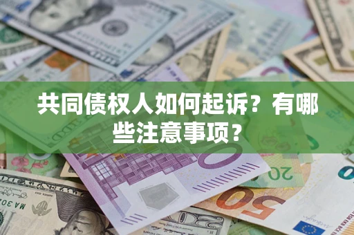 北京共同债权人如何起诉？有哪些注意事项？